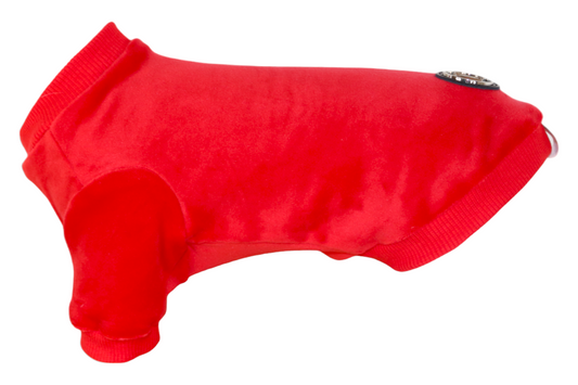 Red velvet dog sweatshirt