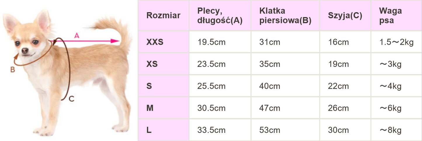 Różowa bluza welurowa dla psa